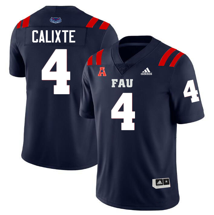 Mykel Calixte FAU Jersey,Florida Atlantic Owls Football Jersey,Uniforms,Gears-Navy